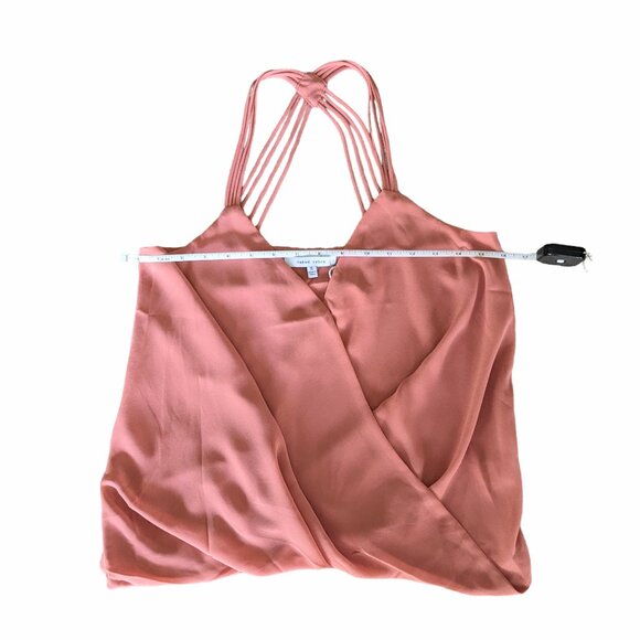 Naked Zebra Dressy Overlap Tank Top Blouse Camisole NWOT EUC Small Dusty Pink - Picture 5 of 8